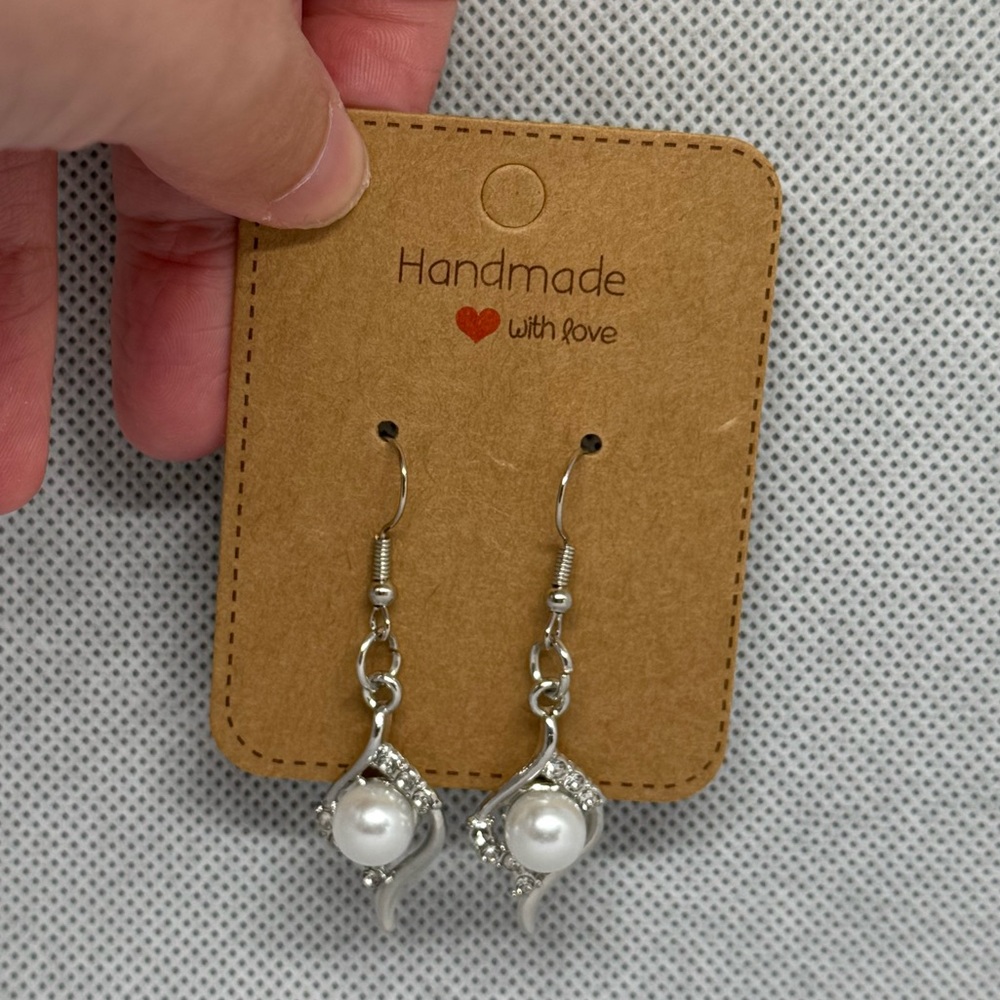 Handmade Faux Pearl Earrings